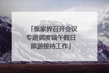 张家界召开会议专题调度端午假日旅游接待工作