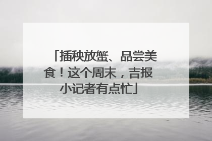 插秧放蟹、品尝美食！这个周末，吉报小记者有点忙