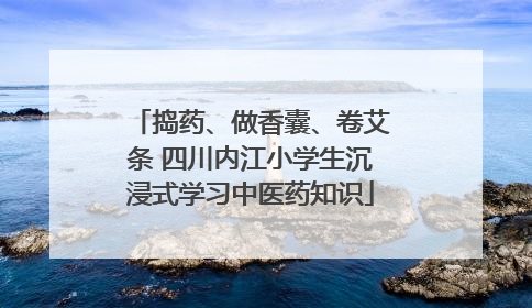 捣药、做香囊、卷艾条 四川内江小学生沉浸式学习中医药知识