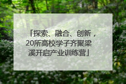 探索、融合、创新，20所高校学子齐聚梁溪开启产业训练营