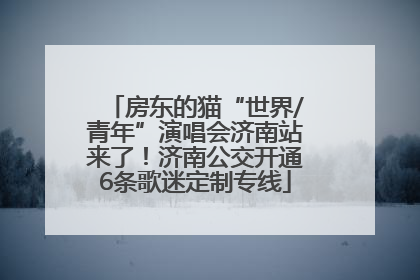 房东的猫“世界/青年”演唱会济南站来了！济南公交开通6条歌迷定制专线