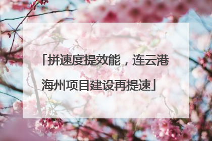 拼速度提效能，连云港海州项目建设再提速