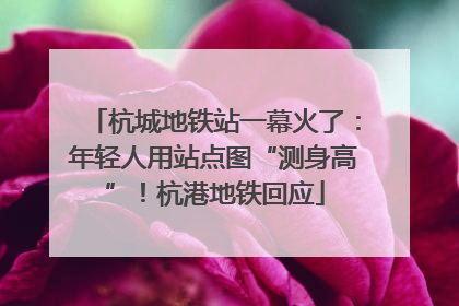 杭城地铁站一幕火了：年轻人用站点图“测身高”！杭港地铁回应