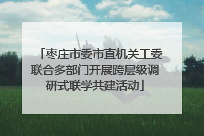 枣庄市委市直机关工委联合多部门开展跨层级调研式联学共建活动