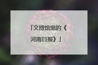 文博馆里的《河南日报》
