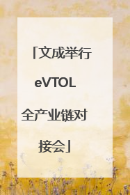 文成举行eVTOL全产业链对接会