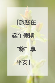 旅客在端午假期“粽”享平安