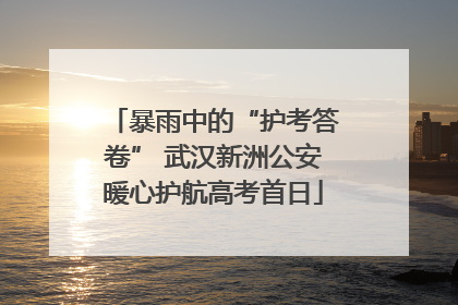 暴雨中的“护考答卷” 武汉新洲公安暖心护航高考首日