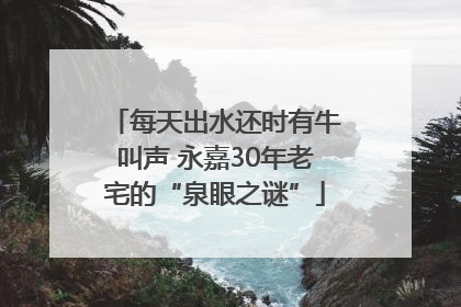 每天出水还时有牛叫声 永嘉30年老宅的“泉眼之谜”
