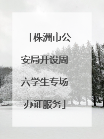 株洲市公安局开设周六学生专场办证服务