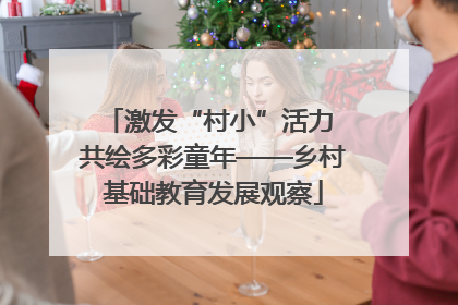 激发“村小”活力 共绘多彩童年——乡村基础教育发展观察
