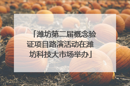 潍坊第二届概念验证项目路演活动在潍坊科技大市场举办