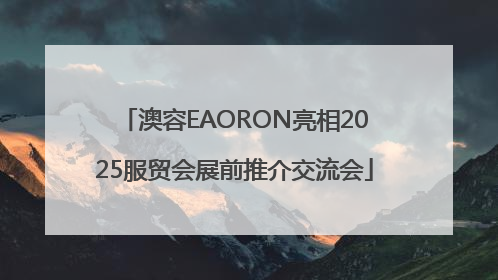 澳容EAORON亮相2025服贸会展前推介交流会