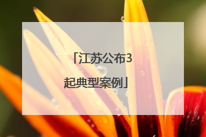 江苏公布3起典型案例