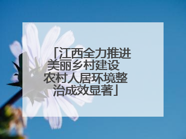 江西全力推进美丽乡村建设 农村人居环境整治成效显著