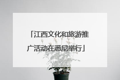 江西文化和旅游推广活动在悉尼举行