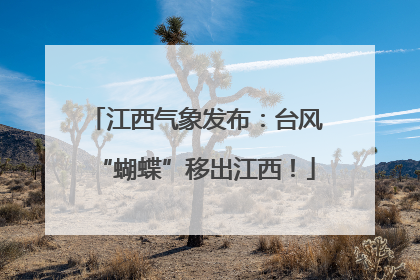 江西气象发布：台风“蝴蝶”移出江西！