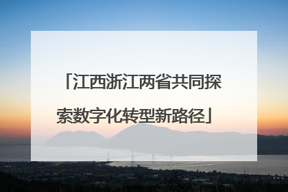 江西浙江两省共同探索数字化转型新路径