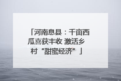 河南息县：千亩西瓜喜获丰收 激活乡村“甜蜜经济”