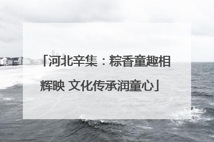 河北辛集：粽香童趣相辉映 文化传承润童心