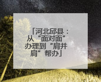 河北邱县：从“面对面”办理到“肩并肩”帮办
