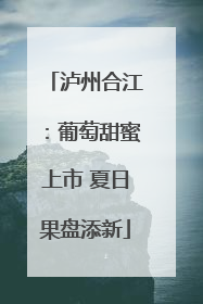 泸州合江：葡萄甜蜜上市 夏日果盘添新