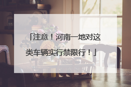 注意！河南一地对这类车辆实行禁限行！