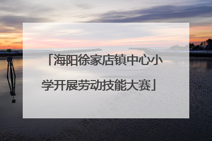 海阳徐家店镇中心小学开展劳动技能大赛