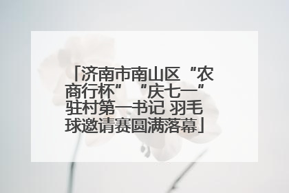 济南市南山区“农商行杯”“庆七一”驻村第一书记 羽毛球邀请赛圆满落幕