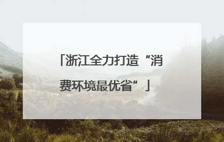 浙江全力打造“消费环境最优省”