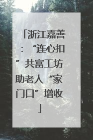 浙江嘉善：“连心扣”共富工坊助老人“家门口”增收