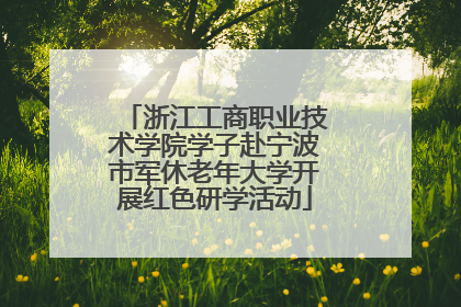 浙江工商职业技术学院学子赴宁波市军休老年大学开展红色研学活动