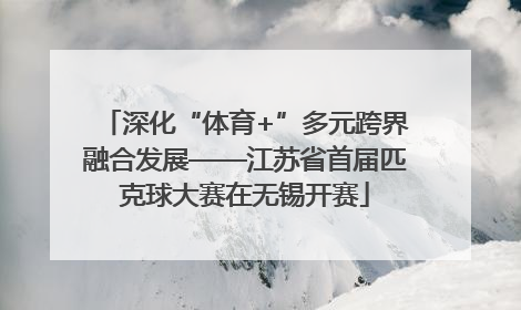 深化“体育+”多元跨界融合发展——江苏省首届匹克球大赛在无锡开赛