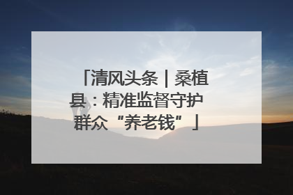 清风头条｜桑植县：精准监督守护群众“养老钱”