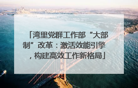 湾里党群工作部“大部制”改革：激活效能引擎，构建高效工作新格局