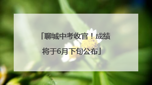 聊城中考收官！成绩将于6月下旬公布