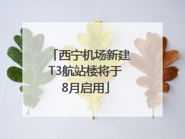 西宁机场新建T3航站楼将于8月启用