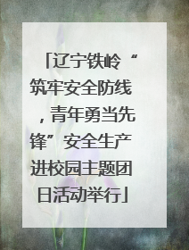 辽宁铁岭“筑牢安全防线，青年勇当先锋”安全生产进校园主题团日活动举行