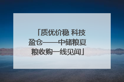 质优价稳 科技盈仓——中储粮夏粮收购一线见闻