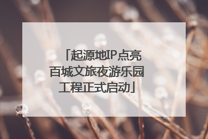 起源地IP点亮百城文旅夜游乐园工程正式启动