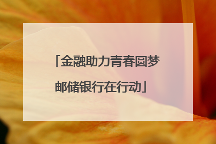 金融助力青春圆梦邮储银行在行动