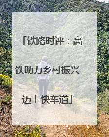 铁路时评：高铁助力乡村振兴迈上快车道