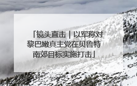 镜头直击｜以军称对黎巴嫩真主党在贝鲁特南郊目标实施打击