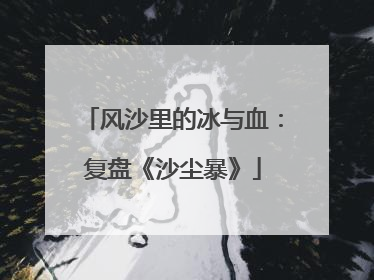 风沙里的冰与血：复盘《沙尘暴》