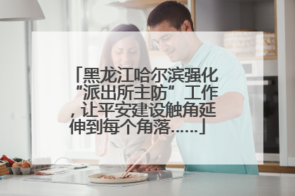 黑龙江哈尔滨强化“派出所主防”工作，让平安建设触角延伸到每个角落……