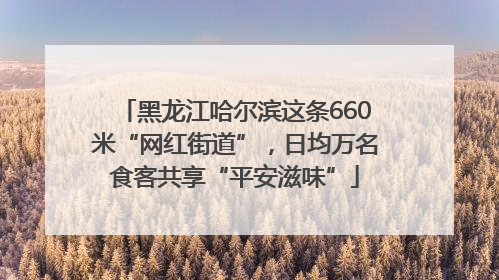 黑龙江哈尔滨这条660米“网红街道”，日均万名食客共享“平安滋味”