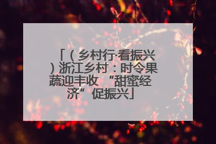 （乡村行·看振兴）浙江乡村：时令果蔬迎丰收 “甜蜜经济”促振兴