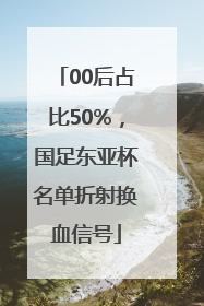 00后占比50%，国足东亚杯名单折射换血信号