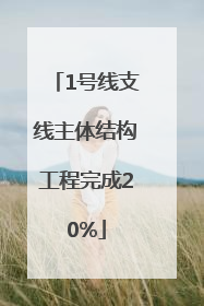 1号线支线主体结构工程完成20%