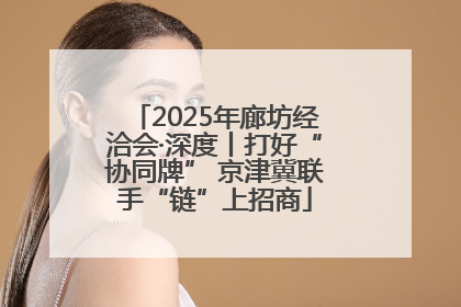 2025年廊坊经洽会·深度丨打好“协同牌” 京津冀联手“链”上招商